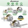 ANNFUZ Keyed Alike(Same Keys) Front Door Lever Knob with Single