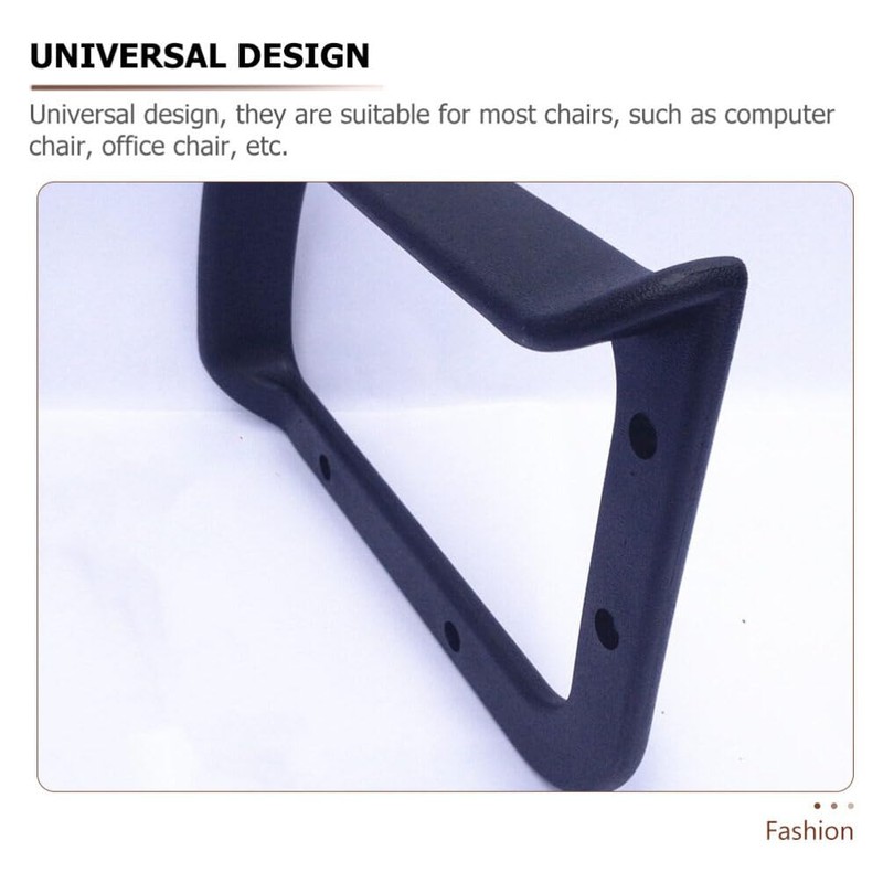 Chair Armrest Accessories Replacement Set 2Pcs Black Plastic Slanting Angle