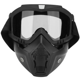 Motorcycle Glasses Cycling Face Helmet Glasses Motorbike Wind Sand Protection Eyeglasses(AntiFog Grey Lens )