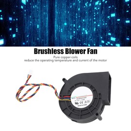 Brushless Cooling Blower Fan, DC12V 6A 8300RPM 300CFM Blower Fan High Airflow DC Centrifugal Fan Professional Dual Ball Bearing Brushless Cooling Turbo Fan for 3D Printer Accessory