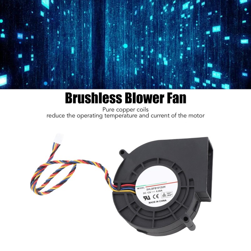 Brushless Cooling Blower Fan, DC12V 6A 8300RPM 300CFM Blower Fan