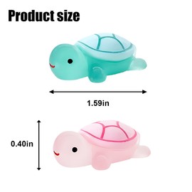 DUSCOKE 2PCS Cute Tortoise Car Dashboard Ornament, Luminous Turtle Auto Rear View Accessories, Mini Resin Figurine Center Console Decoration for Car Interior, Home, Desk, Garden (Blue Green/Pink)