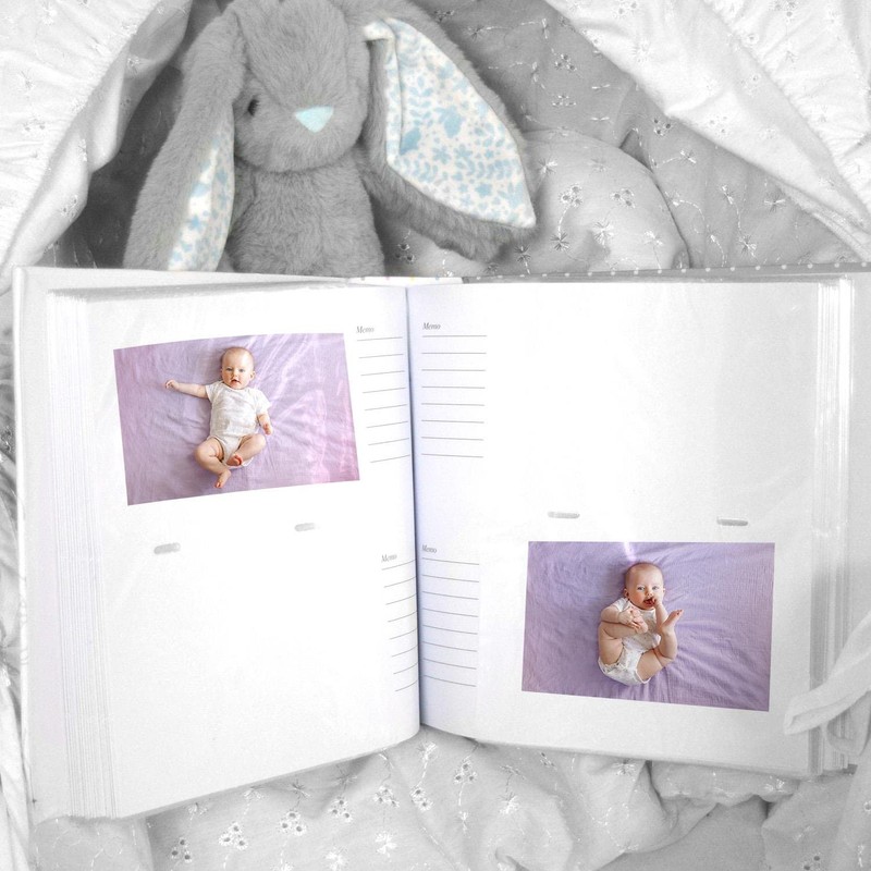 Baby first photo album 4x6'' 252 photos memo white unisex