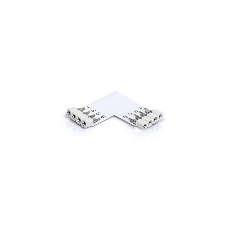 4-Pin Corner Connector | L-Connector | 90° Angle (White) for