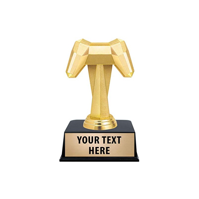 Crown Awards Gaming Trophies, 6" Gold Video Games Controller Trophy,