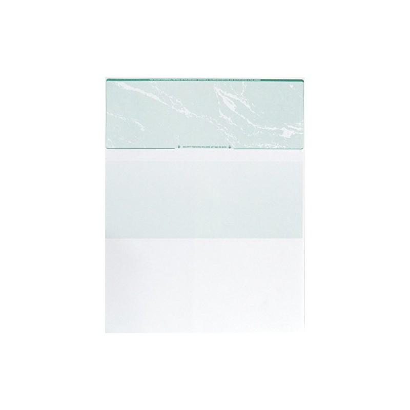 Computer Check Paper Blank Stock On Top 100 Count (Green