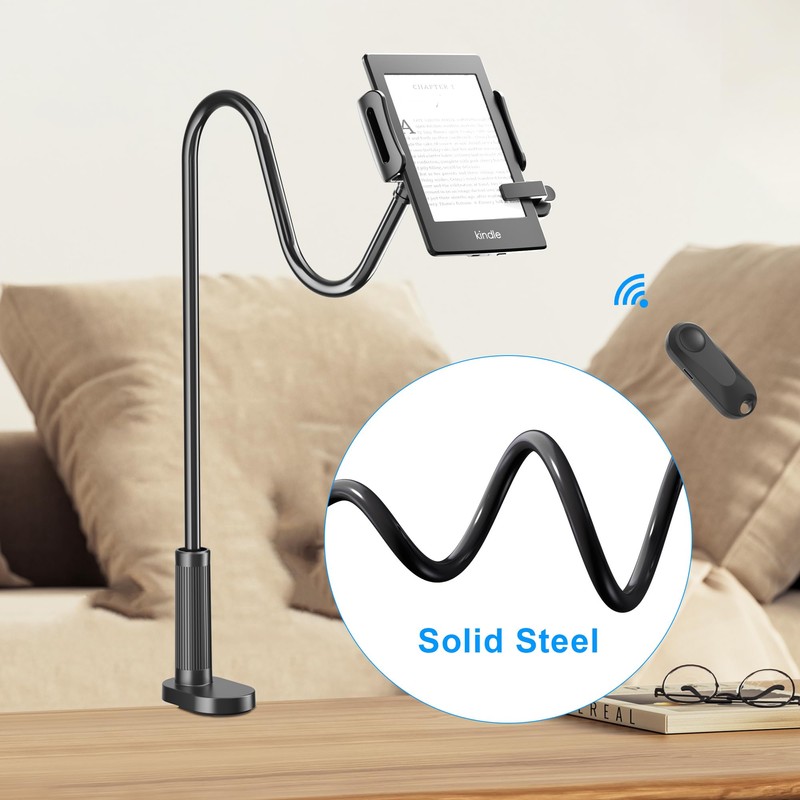 Bedside Tablet Holder for Kindle Reading in Bed with Remote