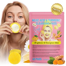 newseel Turmeric Cleansing Pads for Dark Spots,Turmeric Cleansing Pads for face,Turmeric Face Scrub Pads,Turmeric Pads for Face Cleansing and Exfoliation (60 PCS)