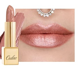 OULAC Lippenstift Metallic Glanz Finish, Kein K√∂rniges Gef√ºhl Lipstick mit Langanhaltend Feuchtigkeitsspendende und Wasserdicht, Vegan, 4.3g, (07) Pure Envy