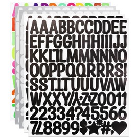 YIKTUNQ 480 Pieces Letter Stickers, 1 in Waterproof Letter Number Stickers