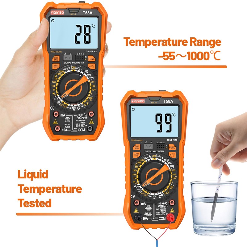 Professional Digital Multimeter YIQIYIBO Multimeter TRMS 9999 Accounts Manual Range