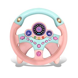 Kids Electric Early Education Simulation Steering Wheel Multifunctional High Simulation Car Driving Toy with Music and Light Pretend Driving Toy for Boys and Girls