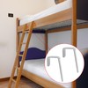 Mewuthede 4pcs Iron Bunk Bed Ladder Brackets, PVC Coated Stainless