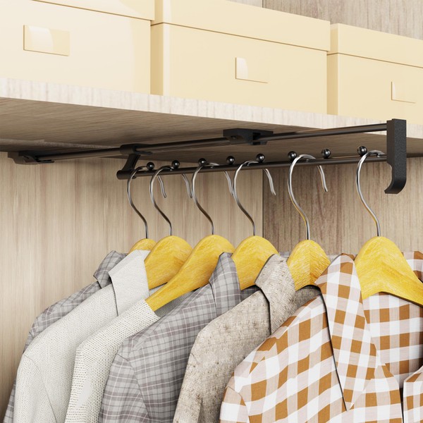 Reixuier Extendable Clothes Rail, Adjustable Clothes Rail, Extendable, Clothes Rail