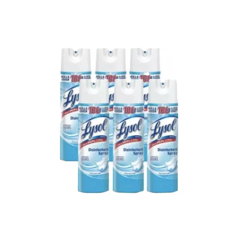 Lysol Lot Of 6 Lysol 19oz Spray Linen Scent-Kills 99%