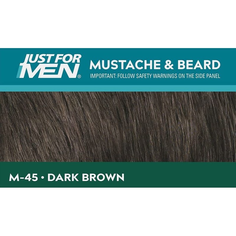 Just for Men Moustache and Beard Black Brown Colour, Eliminates