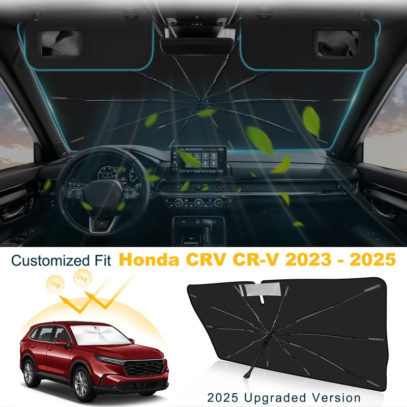 2025 Upgrade Windshield Sun Shade Umbrella Custom Fit for Honda
