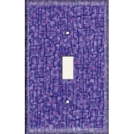 Decorative Light Switch Plate Cover - Purple Squares