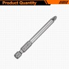 HARFINGTON PZ2 Screwdriver Bit 1/4" Hex Shank 75mm/3" Length Magnetic