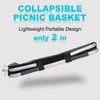 SIYUAN Collapsible Picnic Basket Insulated with Lid 27L Large Capacity