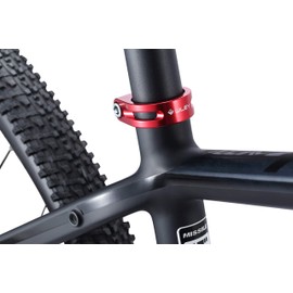 wilethree MTB Road bicycle Seat Post Clamp Aluminium Alloy 31.8mm 34.9mm Red/Black/Blue