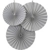 Ginger Ray Silver Glitter Circle Fan Hanging Decorations for Party