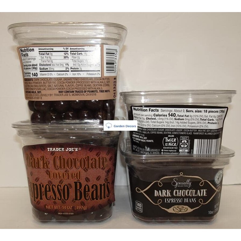 Trader Joe’s & Choceur Dark Chocolate Covered Espresso Beans (4