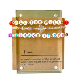 MlilAura Music-Inspired Bracelet Set for Singer Fans (shake it off+all too well) (shake it off+all too well+1 butterfly)