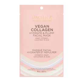 Pacifica Pacifica Sheet Face Mask - Vegan Collagen Hydrate & Plump with Cucumber & Aloe ?Moisturizing Mask for Dry & Aging Skin - Clean Beauty Vegan & Cruelty-Free Dermatologist Tested