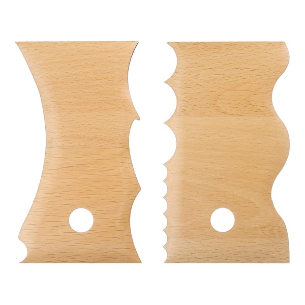 sourcing map 2pcs Pottery Ribs Trimming Tools Pottery Profile Rib