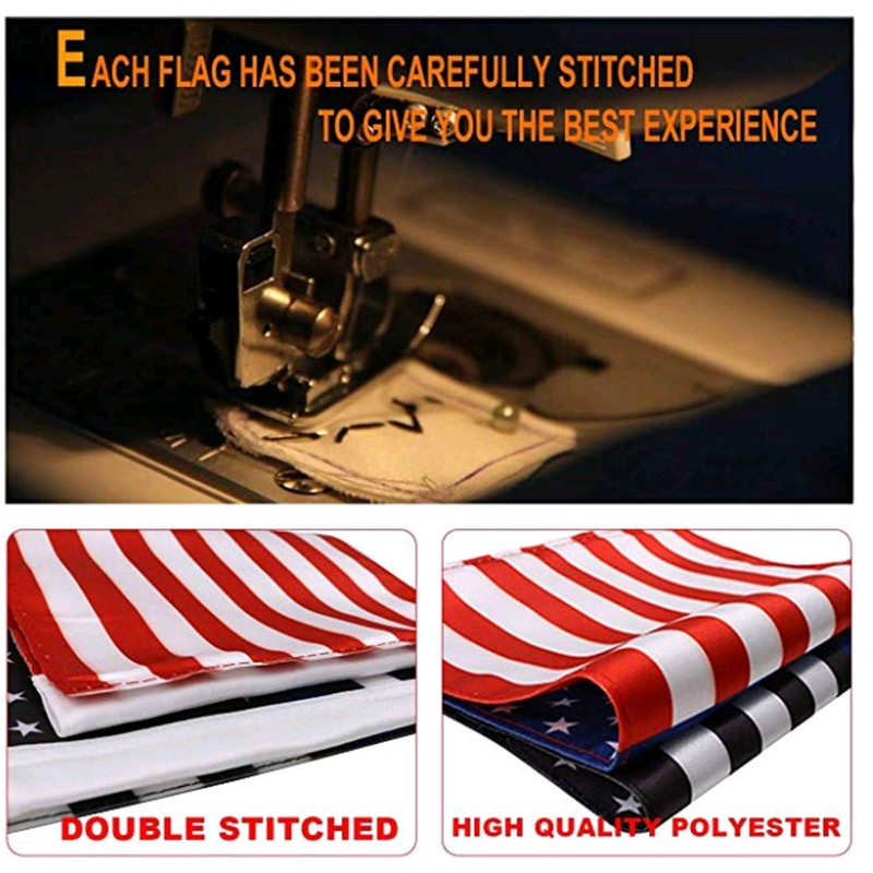 MASION 2Pcs Motorcycle Flag Red Line American Flags 6 by