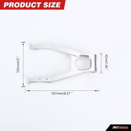 RCAWD Aluminum Swing Arm for Losi Promoto MX 1/4 Motorcycle RC upgrades part #LOS364000（Silver）