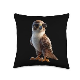 Falcon Kestrel Falcons Hunting Peregrine Birds Falconry Throw Pillow