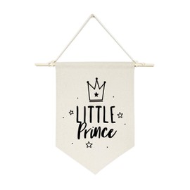 The Cotton & Canvas Co. Little Prince Hanging Wall Canvas Banner for Baby Girl, Baby Boy, Nursery, Teen and Kids Room