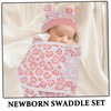 SUPVOX 3Sets Swaddle Wraps with Hats Cotton Newborn Sleep Sacks