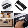 sinzau Folding Handle, 4 Pieces 100 mm Folding Handle, Black,