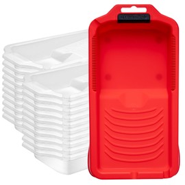 Mister Rui Paint Roller Tray 4 Inch, 21 Pack, Thickened Paint Tray with 20 Liners, Disposable Tray Liner, Plastic Trays for Painting