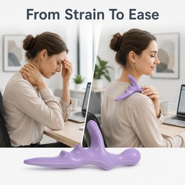 T-Shape Acupoint Massager for Targeted Pressure - Compact Manual Self-Massage Tool for Home, Office & Travel