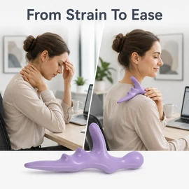 T-Shape Acupoint Massager for Targeted Pressure - Compact Manual Self-Massage Tool for Home, Office & Travel