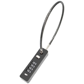 Zolunu Combination Lock Cable Security Steel Cable Luggage Lock Weatherproof with Resettable Code, Braided Steel Coated Anti-Theft Cable Lock