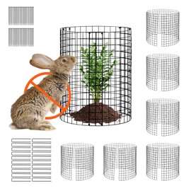 Happybuy 6 Pack Plant Protectors, 12.6'' Dia. x 14'' H, Chicken Wire Mesh, Keep Animals Out for Outdoor Plants, Flowers & Veggies, 18pcs