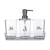 Premier Housewares Mrs Bathroom Set, Polyester/Acrylic, 24 x 10 x