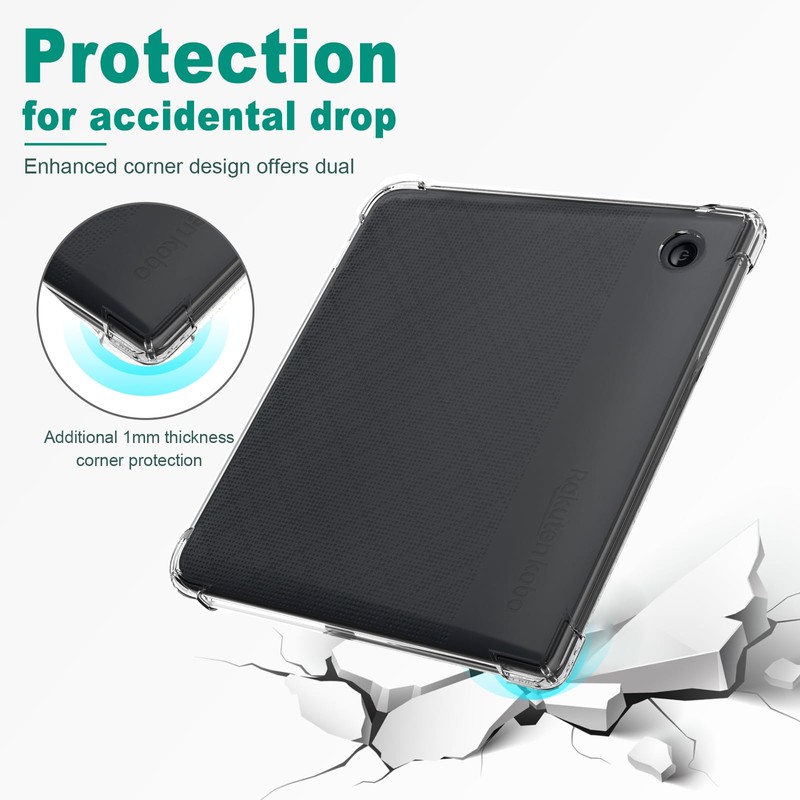 RSAquar Funda Transparente para el Kobo Libra Colour (Model: N428,