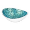 Bitto JALINA Incense Bowl Mint with Paisley Pattern Aluminium Oval