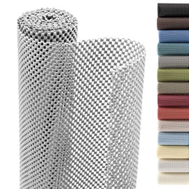 Smart Design Premium Grip Shelf Liner - 12 Inch x 20 Feet - Non Adhesive, Strong Grip Bottom, Easy Clean Kitchen Drawer, Cabinet, Cupboard Dresser Protector Cover, Non Slip Rubber Mat - Cool Gray