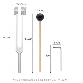 YFFSFDC Tuning Fork 128Hz Tuning Fork with Hammer Tuning Fork for Healing Healing Yoga Chakra Sound Therapy Reflex and More (Silver)