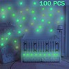 100Pcs Estrellas Fluorescente Pegatinas de Pared Techo Brillante en Oscuridad