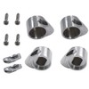 VHEUHZ Toilet Seat Hinge Set Chrome Toilet Seat with Soft