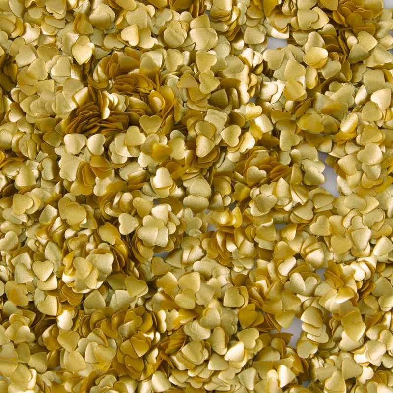 Wilton Heart Edible Accents, Shimmering Gold Cake Decorations for Cupcakes,