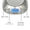 PantryPro Digital Kitchen Scale with Bowl - Stainless Steel 12lbs